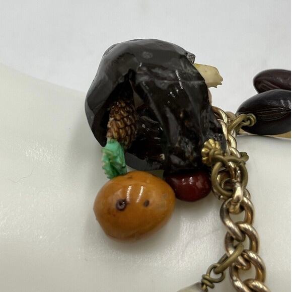 Rare HAWAIIAN Vintage Wooden Nuts Pods Seeds Nikar Handmade Charm Bracelet - Picture 10 of 16